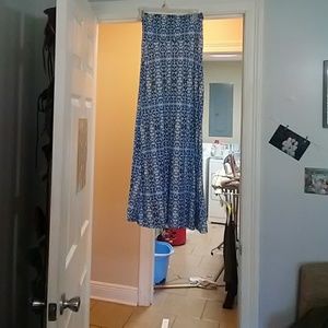 Blue amd White maxi skirt
